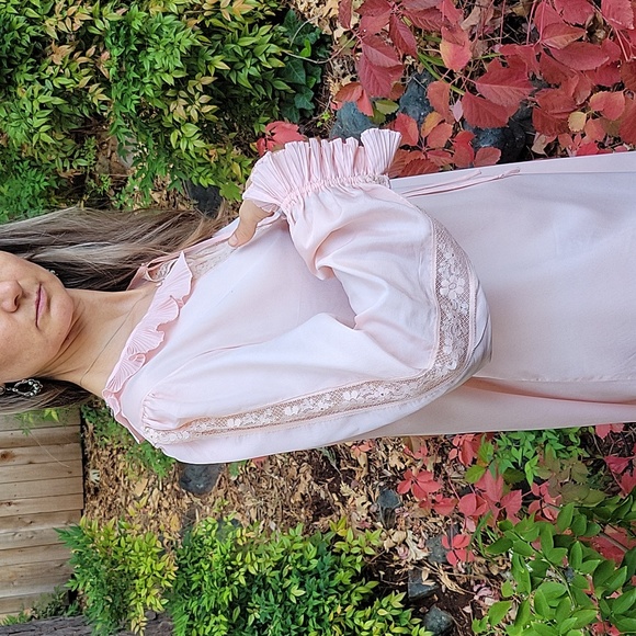 AUTHENTI-Chloé Lingerie Sleepwear/slip Dress Mini Vintage 1970s Baby Pink size L - Picture 3 of 16